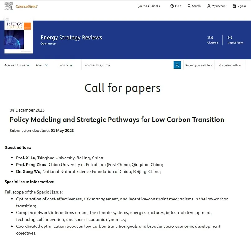 “Policy Modeling and Strategic Pathways for Low‑Carbon Transition”*