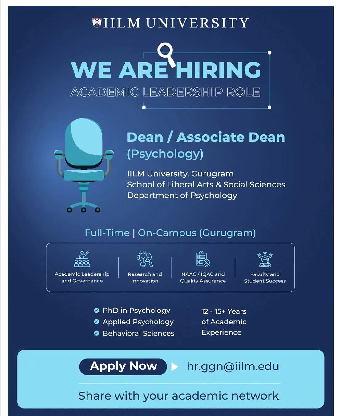 Dean / Associate Dean (Psychology)