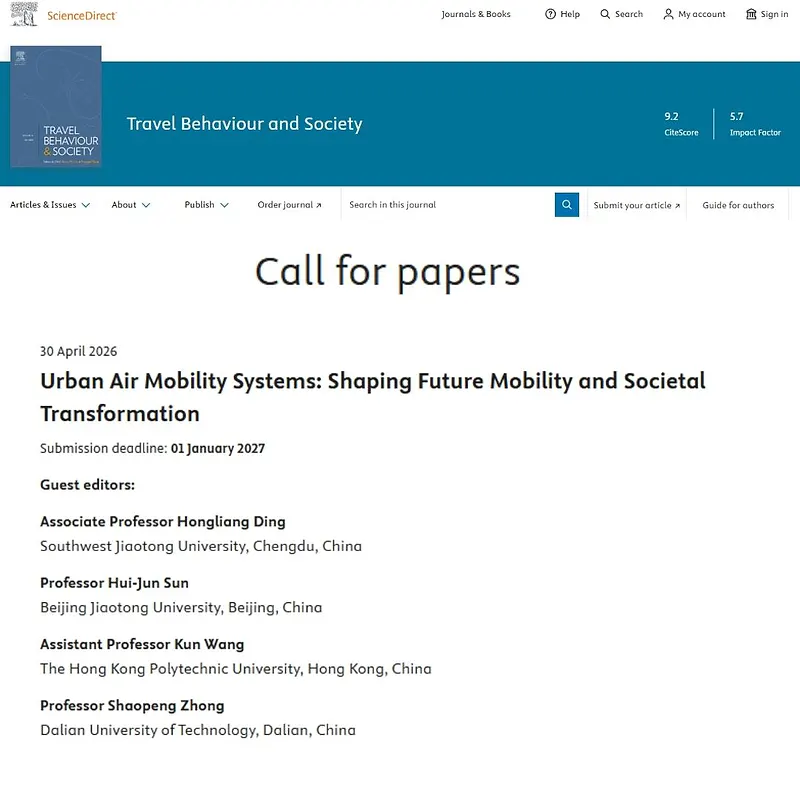 “Urban Air Mobility Systems: Shaping Future Mobility and Societal Transformation”