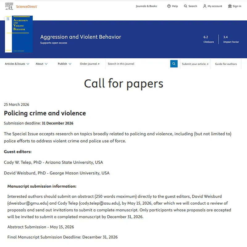 "Policing crime and violence"