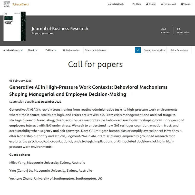 Generative AI in High‑Pressure Work Contexts: Behavioral Mechanisms Shaping Managerial and Employee Decision‑Making
