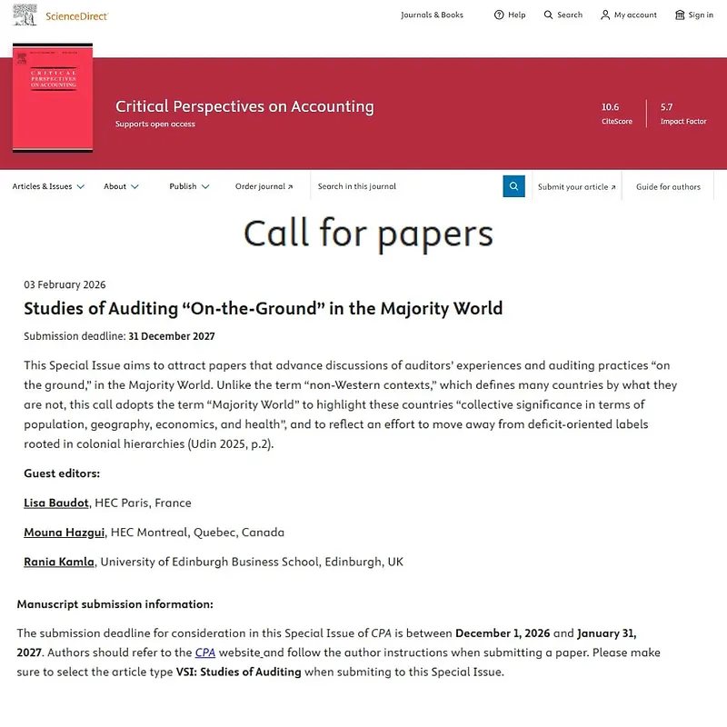 Studies of Auditing "On-the-Ground" in the Majority World