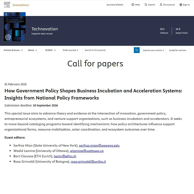 How Government Policy Shapes Business Incubation and Acceleration Systems: Insights from National Policy Frameworks