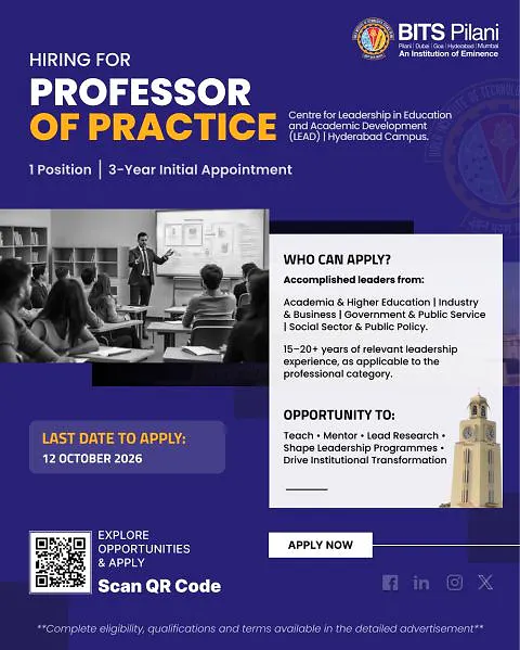 BITS Pilani Hyderabad Recruitment 2026