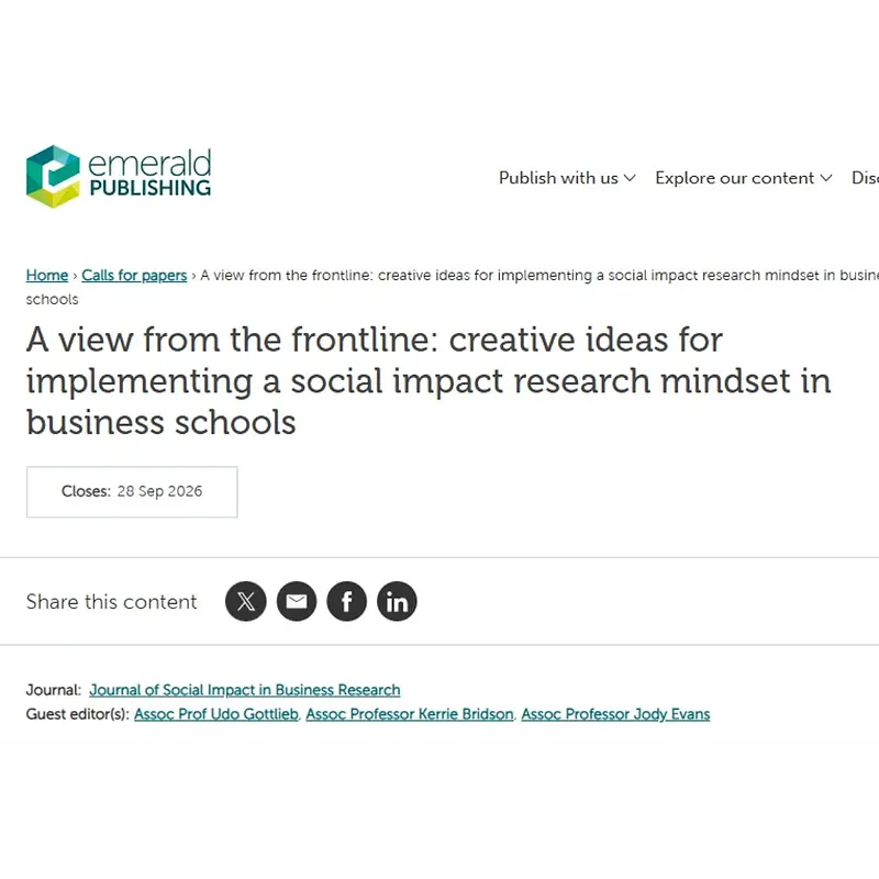 A View from the Frontline: Creative Ideas for Implementing a Social Impact Research Mindset in Business Schools