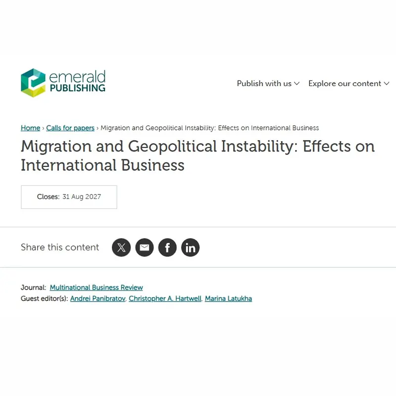 Migration and Geopolitical Instability: Effects on International Business