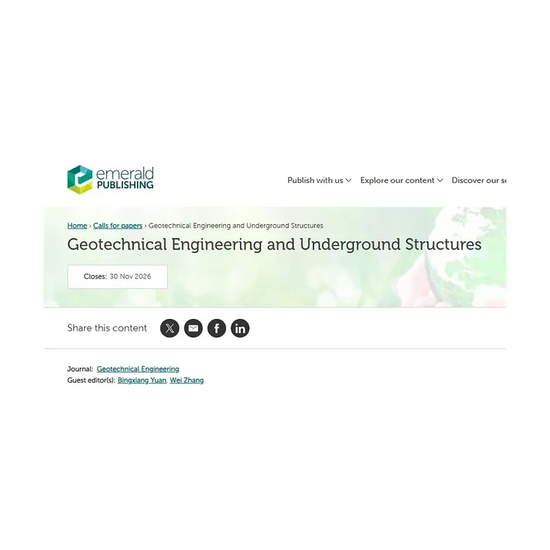 “Geotechnical Engineering and Underground Structures”