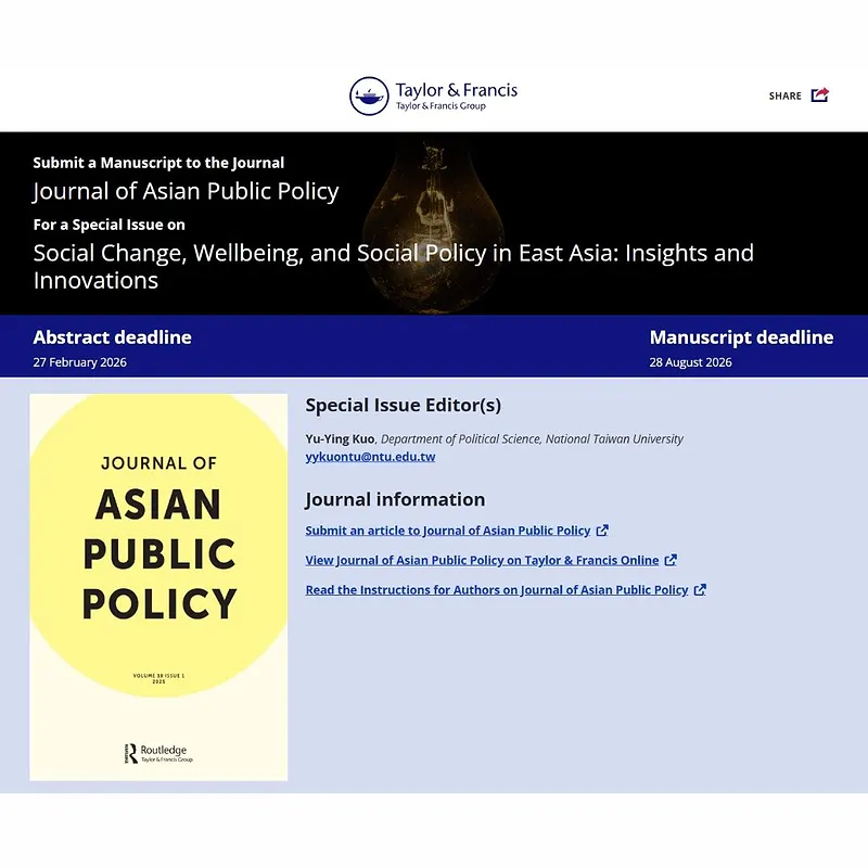 Social Change, Wellbeing, and Social Policy in East Asia: Insights and Innovations