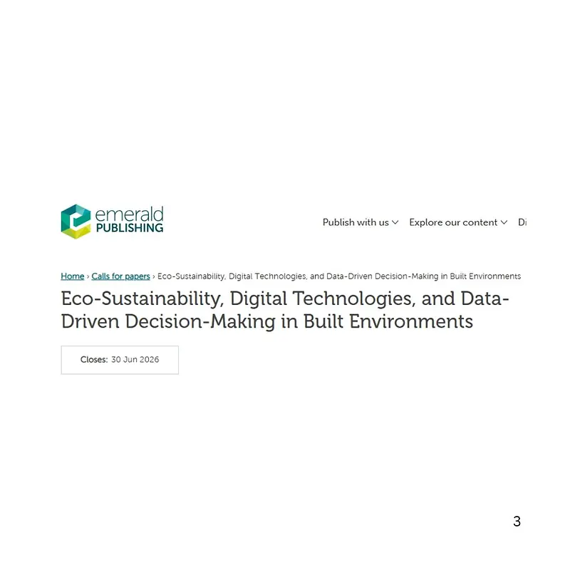 Research Opportunity: Data-Driven and Sustainable Built Environment Solutions