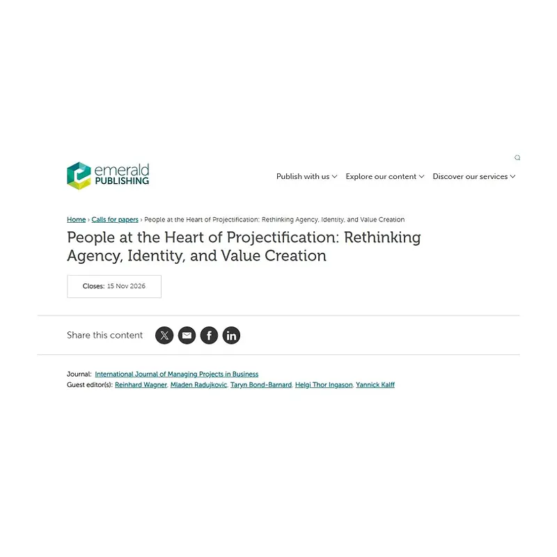  People at the Heart of Projectification: Rethinking Agency, Identity, and Value Creation