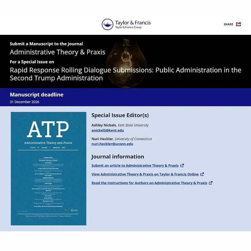 Public Administration in the Second Trump Administration