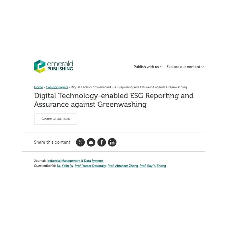 Digital Technology‑enabled ESG Reporting and Assurance against Greenwashing