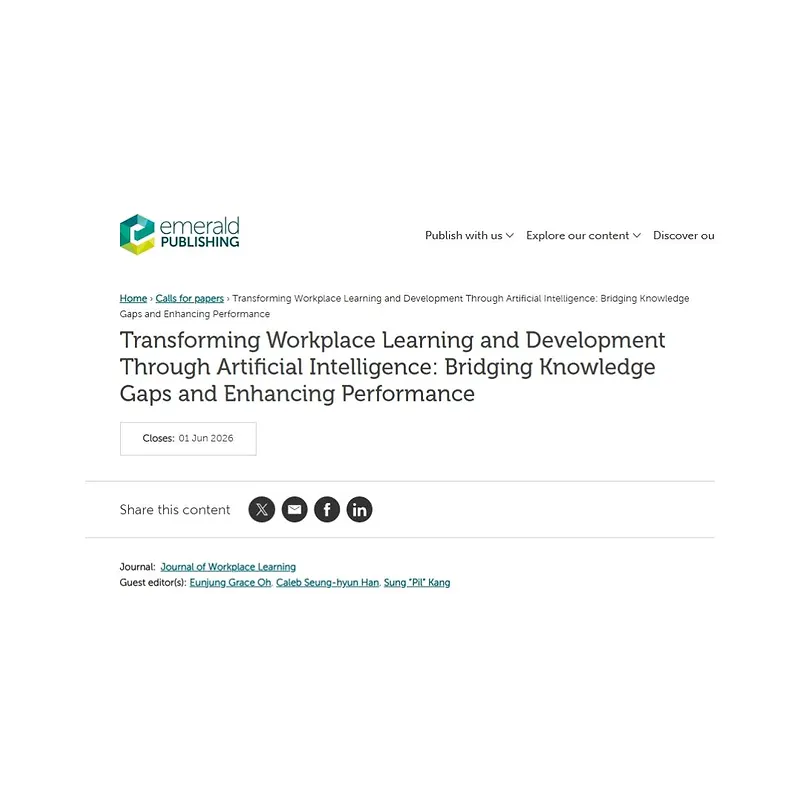 “Transforming Workplace Learning and Development Through Artificial Intelligence: Bridging Knowledge Gaps and Enhancing Performance”
