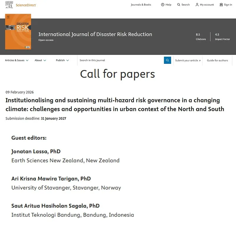 Institutionalising and Sustaining Multi-Hazard Risk Governance in a Changing Climate: Challenges and Opportunities in Urban Context of the North and South