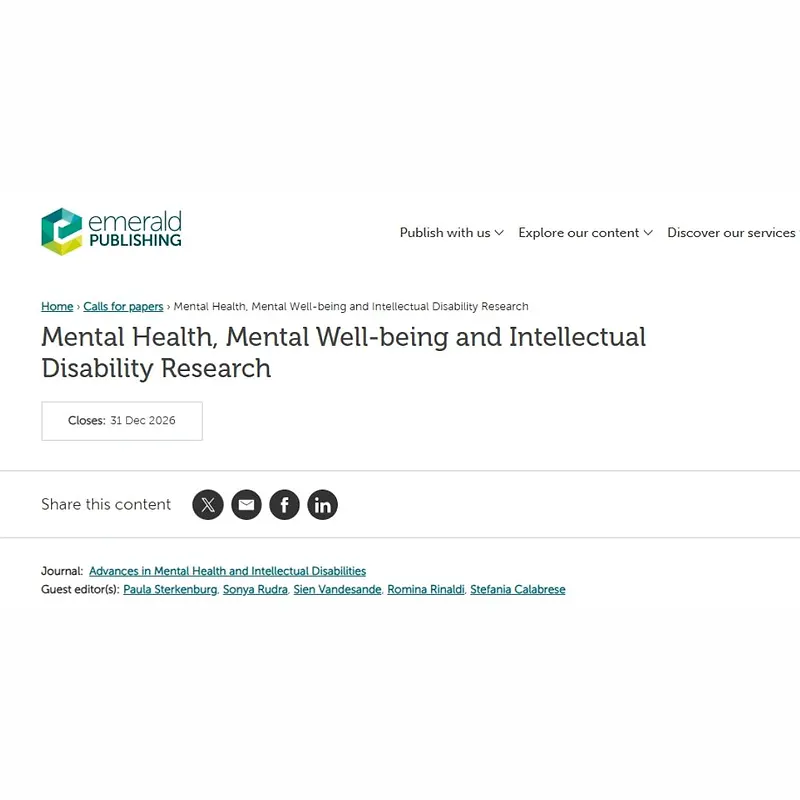 Mental Health, Mental Well-being and Intellectual Disability Research