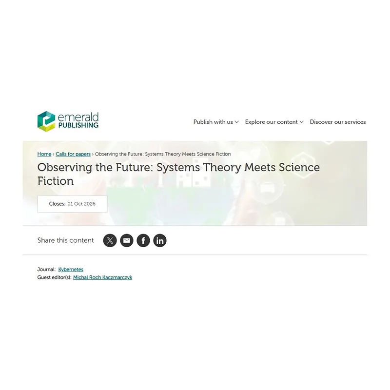 “Observing the Future: Systems Theory Meets Science Fiction”