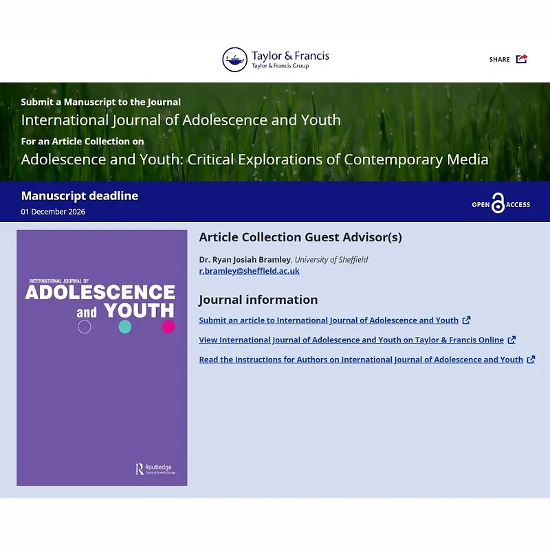 Adolescence and Youth: Critical Explorations of Contemporary Media