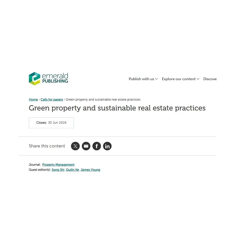 "Green property and sustainable real estate practices"