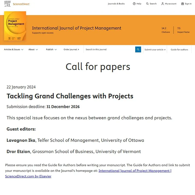 “Tackling Grand Challenges with Projects”