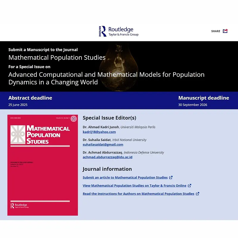 Advanced Computational and Mathematical Models for Population Dynamics in a Changing World