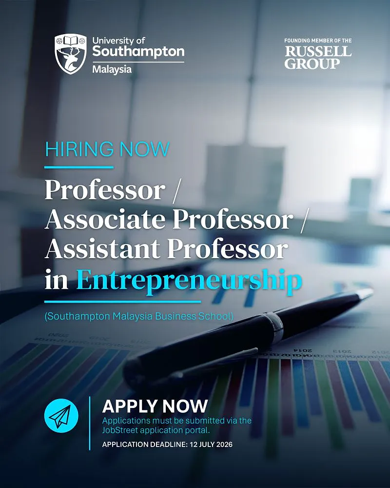 Faculty Positions in Entrepreneurship | Southampton Malaysia Business School