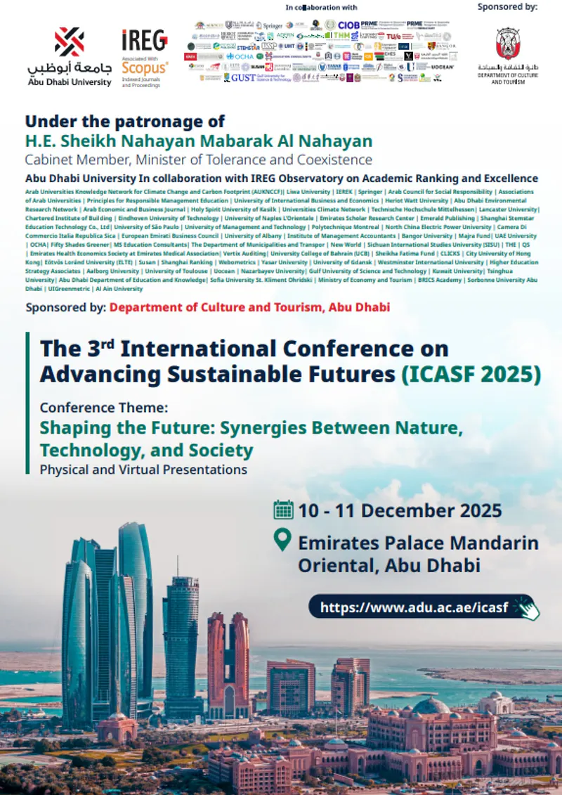  Call for Papers: 3rd International Conference on Advancing Sustainable Futures, Abu Dhabi University