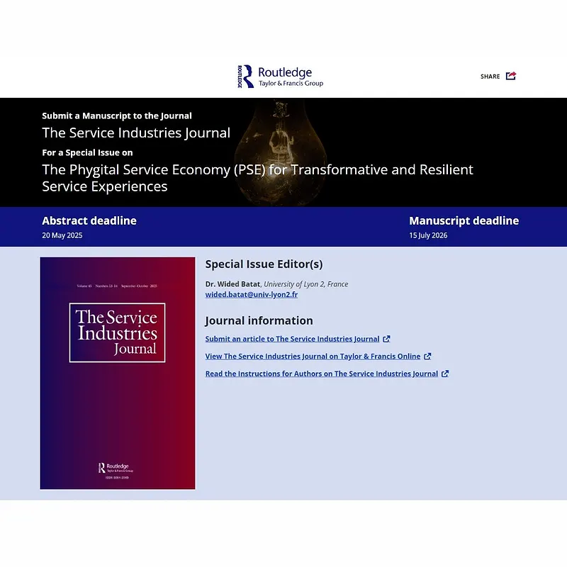 The Phygital Service Economy (PSE) for Transformative and Resilient Service Experiences