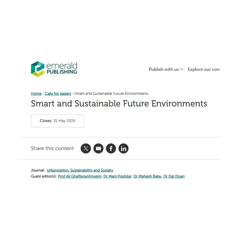 "Smart and Sustainable Future Environments"