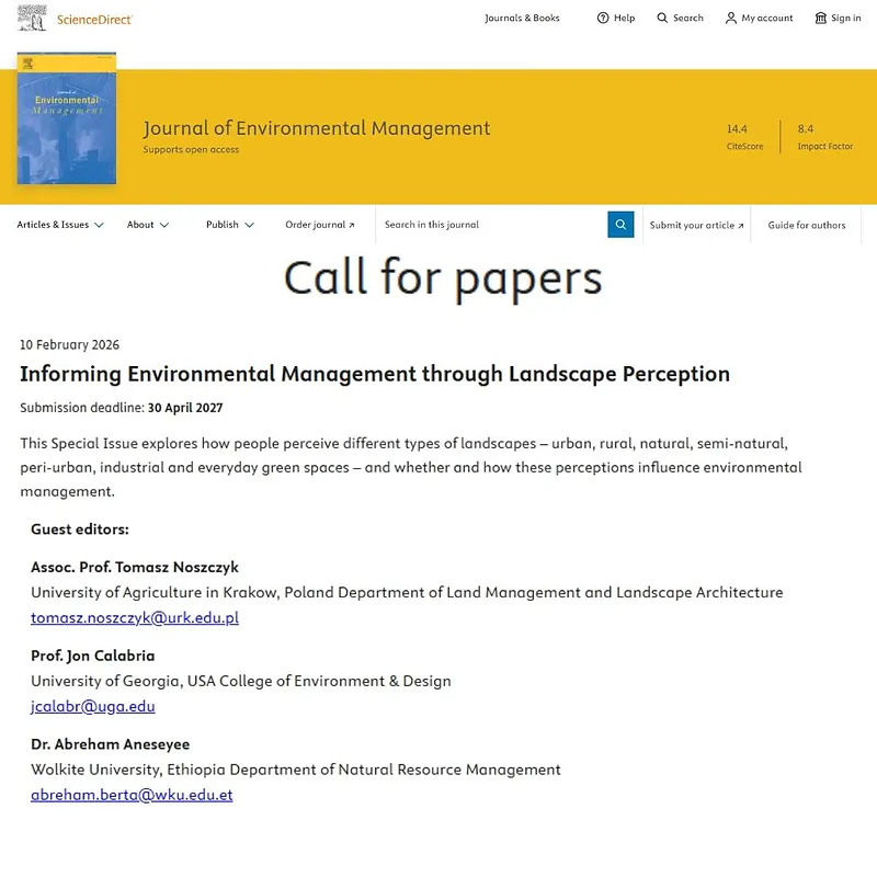Informing Environmental Management through Landscape Perception