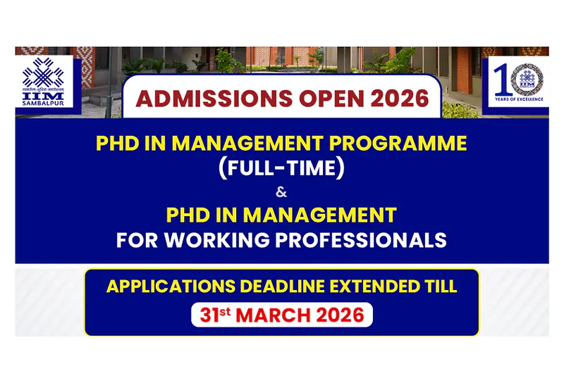 IIM Sambalpur PhD Admission 2026 | Full-Time & PhD for Working Professionals