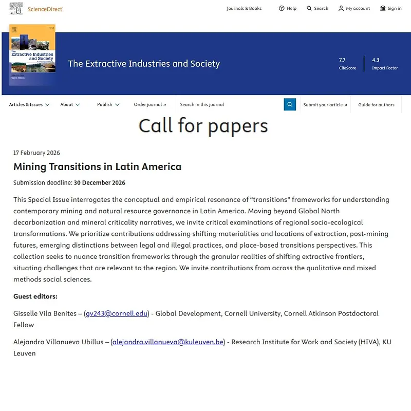 "Mining Transitions in Latin America"