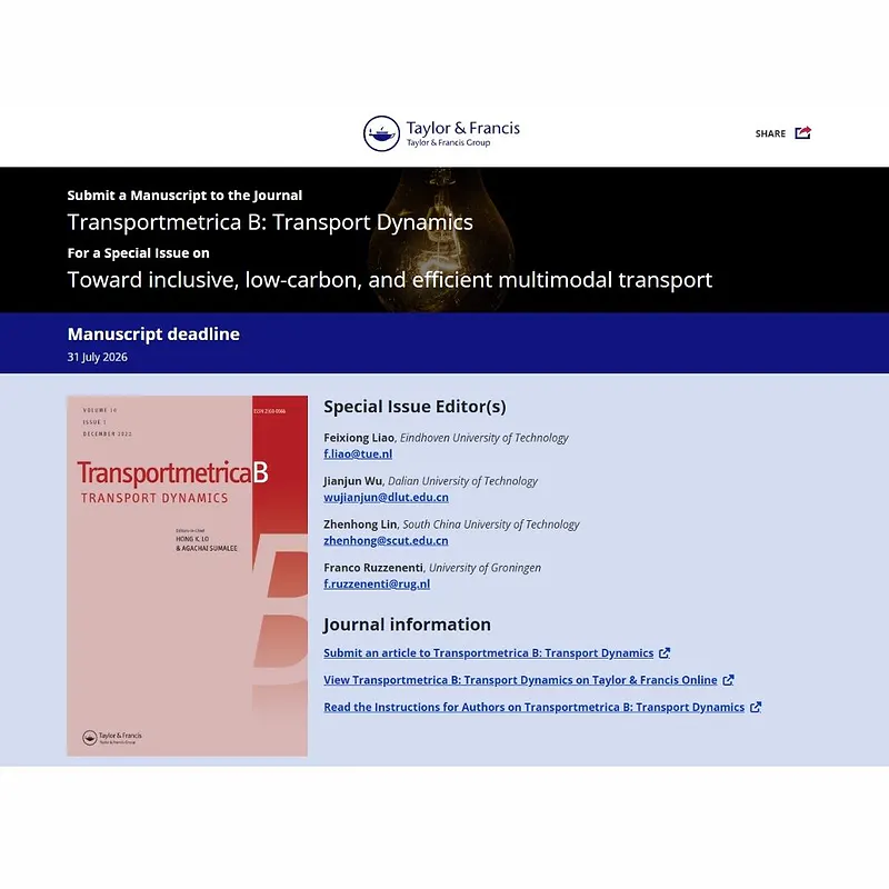 Toward inclusive, low-carbon, and efficient multimodal transport