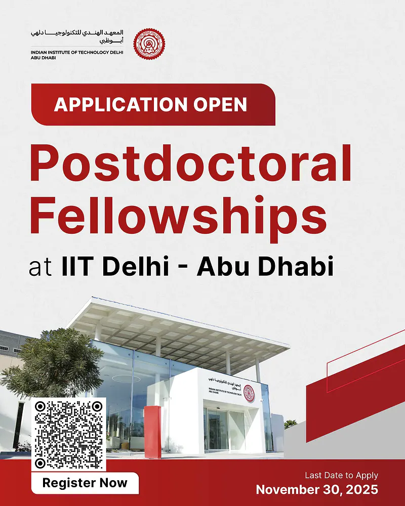Postdoctoral Fellowships at IIT Delhi – Abu Dhabi