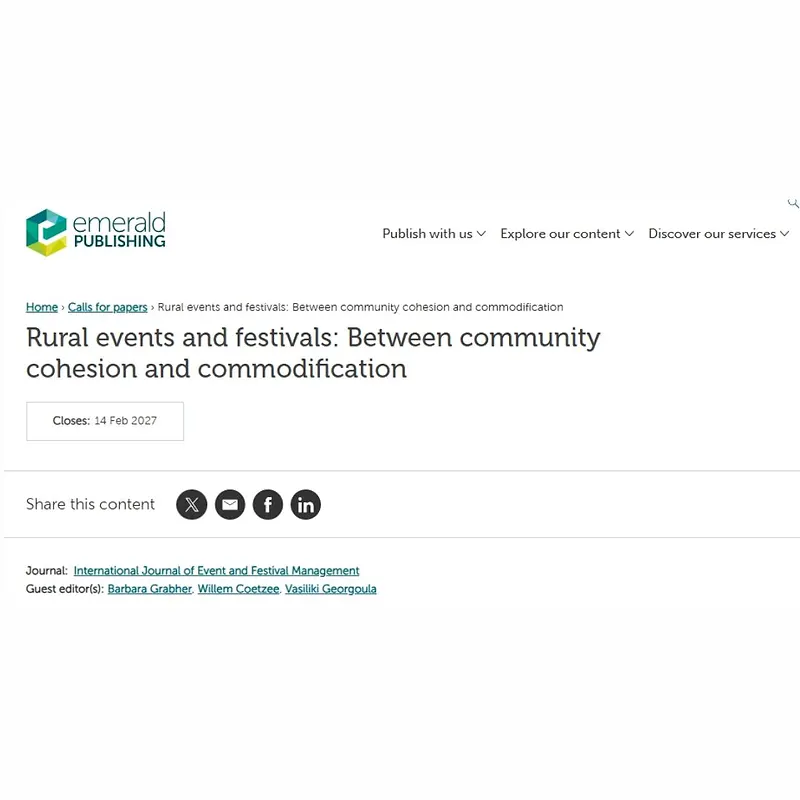 Rural Events and Festivals: Between Community Cohesion and Commodification