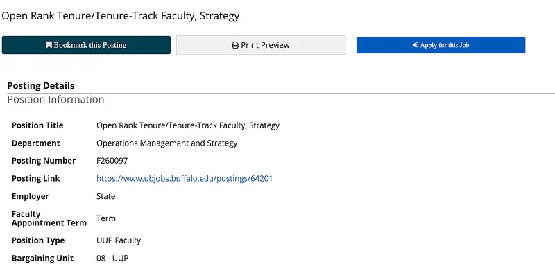 Open Rank Tenure/Tenure-Track Faculty, Strategy – University at Buffalo