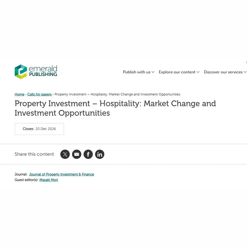 Property Investment – Hospitality: Market Change and Investment Opportunities