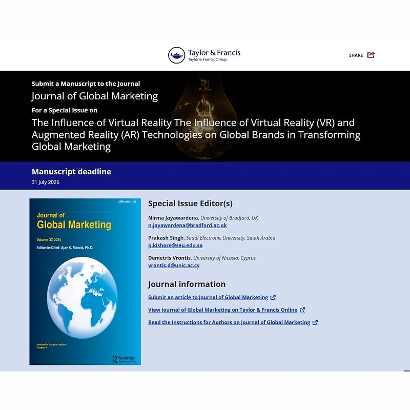 The Influence of Virtual Reality (VR) and Augmented Reality (AR) Technologies on Global Brands in Transforming Global Marketing