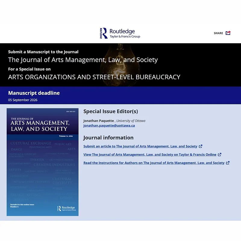 Arts Organizations and Street-Level Bureaucracy