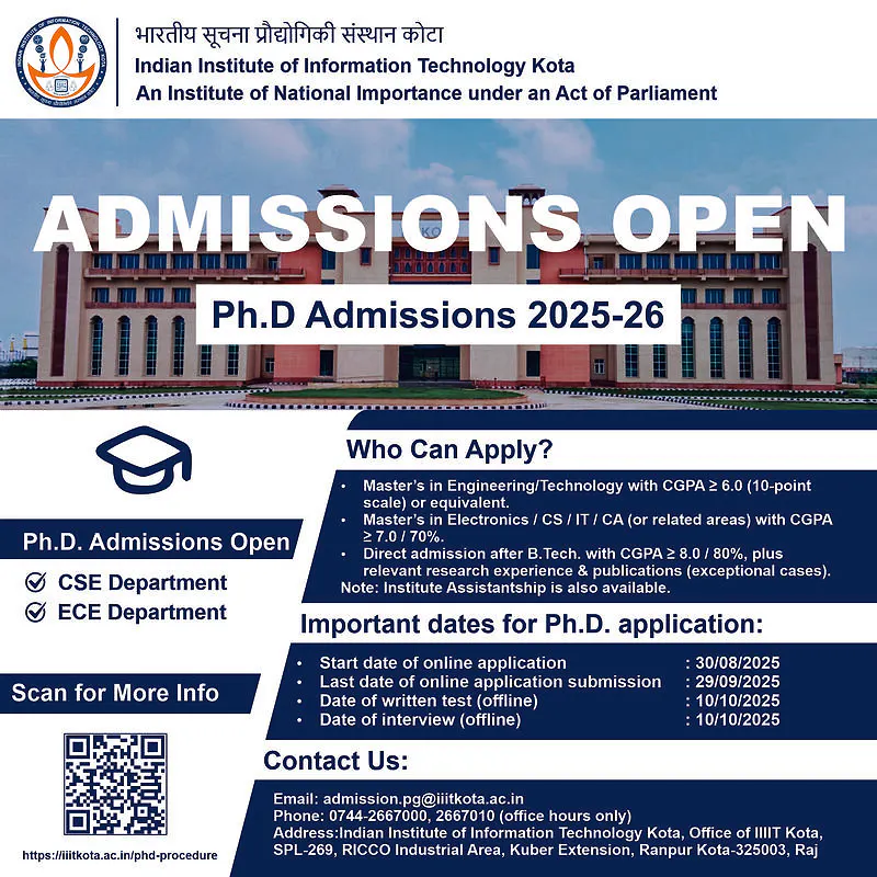 PhD Admissions at IIIT Kota
