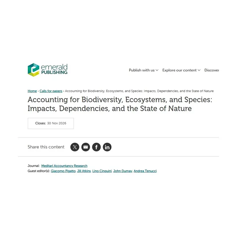 Accounting for Biodiversity, Ecosystems, and Species: Impacts, Dependencies, and the State of Nature