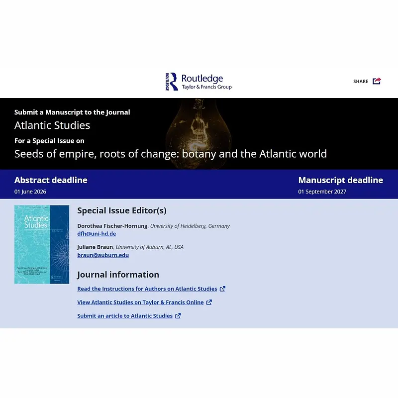 Seeds of Empire, Roots of Change: Botany and the Atlantic World