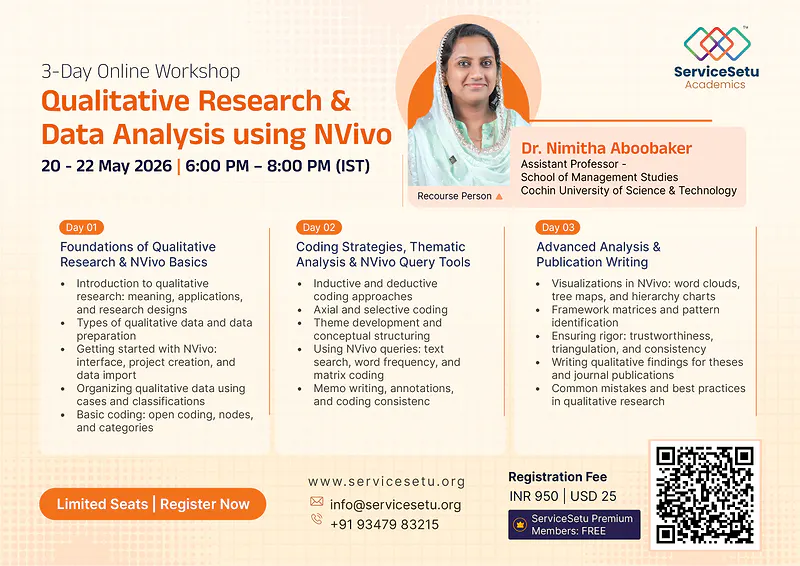 3-Day Online Workshop: Qualitative Research & Data Analysis using NVivo
