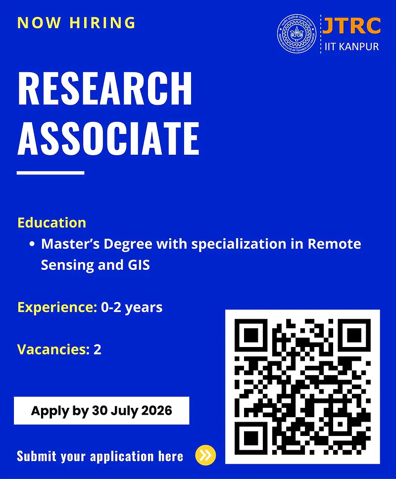 IIT Kanpur JTRC Research Associate Recruitment 2026